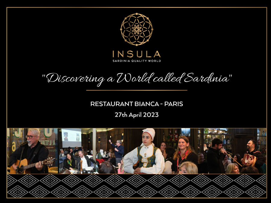 Event - "Discovering a World called Sardinia"  Restaurant Bianca - Paris - 27th April-2023