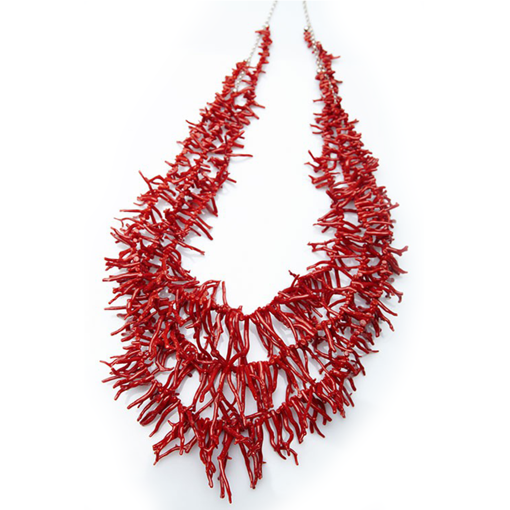 Picture of CORAL FRINGED NECKLACE