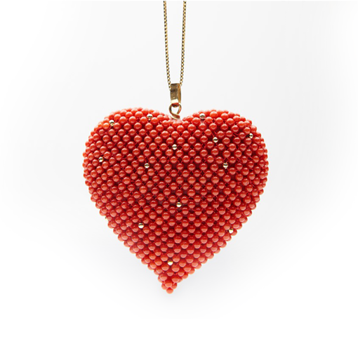 Picture of HEARTH SHAPED CORAL PENDANT